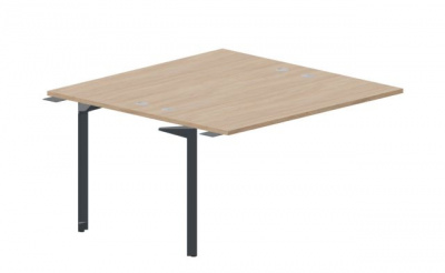 Составной стол на 2 рабочих места 138х136,6х75см (4 громмета) - приставной элемент RY2TPG147OWAN светлый дуб антрацит
