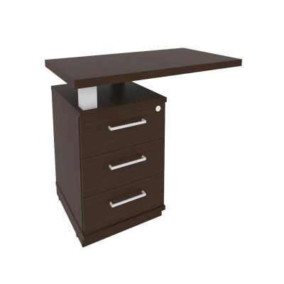 First Тумба приставная с топом левая KTP-1 (L) Венге Цаво 900*500*765