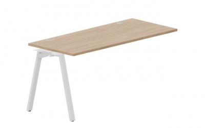 Стол 1580х680х750мм (2 громмета) - приставной элемент ARNPG167OWBL светлый дуб белый