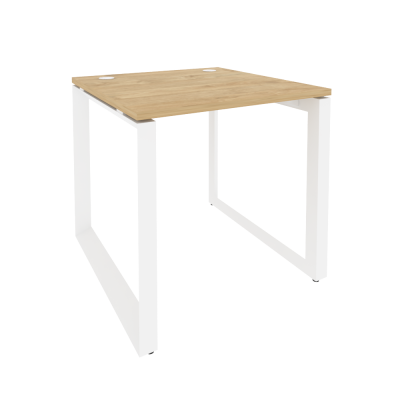 Onix Стол рабочий на О-образном м/к O.MO-SP-0.8 Тиквуд Светлый/Металл Белый 780*800*750