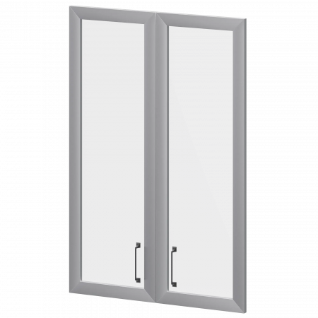 Двери стеклянные в алюминиевой раме К-981.СР.Ф 712x20x1165