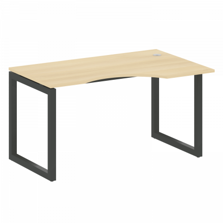 Metal System Quattro Стол криволинейный правый на О-образном м/к 50БО.СА-2 (R) Дуб Наварра/Металл Се