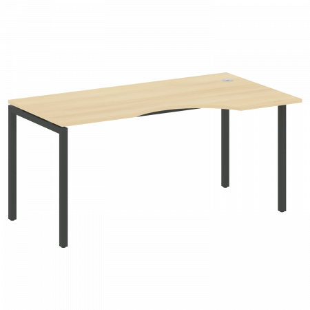 Metal System Quattro Стол криволинейный правый на П-образном м/к 40БП.СА-1 (R) Дуб Наварра/Металл Се