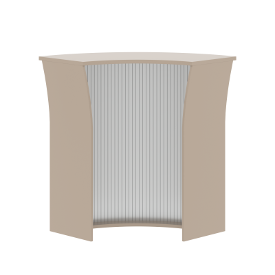 Стойка ресепшн угловая РС-5 Мокачино/Металлик 935х935х1150 IMAGO