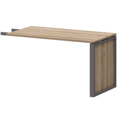 Конференц-приставка НТМ-735 Дуб сафари/Антрацит 1350x730x750 Аргентум-М