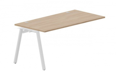 Стол 1580х780х750мм (2 громмета) - приставной элемент ARNPG168OWBL светлый дуб белый