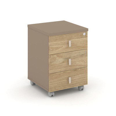 Estetica Тумба мобильная ES.ТМ-3 Латте/Тиквуд Светлый 432*460*611