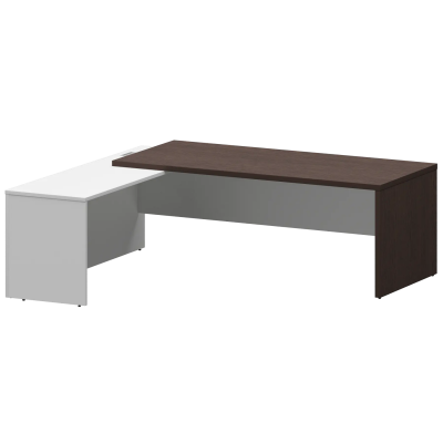 Стол руководителя левый KZP-22L Дуб венге/Белый 2200x2000x750 Кортез