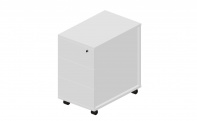 Тумба мобильная узкая 3 ящика без ручек UMP3N