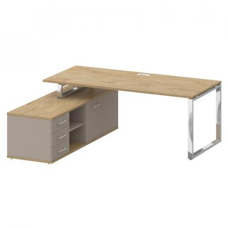 Стол руководителя с опорной греденцией, левый SK.SRG-200 (L) 2000*1800*753