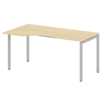 Metal System Quattro Стол криволинейный левый на П-образном м/к 40БП.СА-1 (L) Акация Лорка/Металл Се