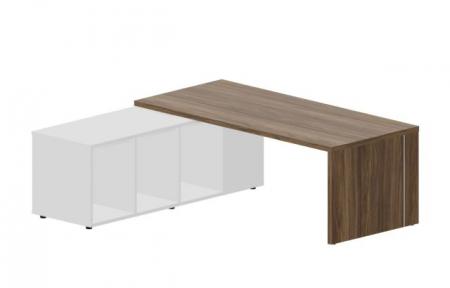 Стол на опорной сервисной тумбе (левый) 200(+0/15/30)0х1800х73.50мм NR200TSG