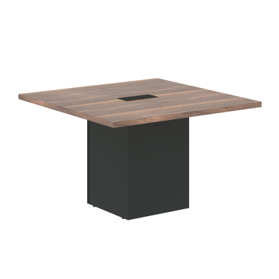 Стол центральный VRCCT 1212 Американский орех/Яшма черный 1200х1200х750 VELION VENEER