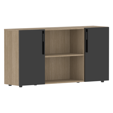 Шкаф с двумя дверями и открытой полкой СП-064-25-22 1600х450х800 KANON