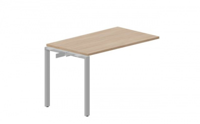 Стол 1180х680х750мм - приставной элемент STNPS127OWAL светлый дуб алюминий