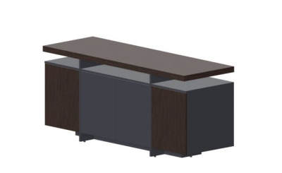 Греденция 1800х600х80 0мм FALG761ANOM антрацит дуб Мокко