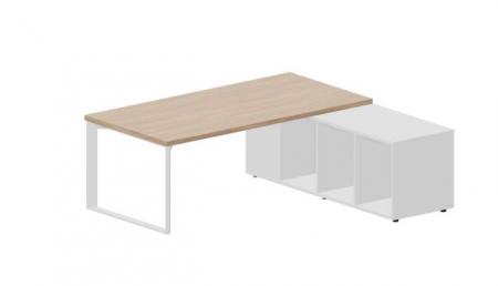 Стол на опорной сервисной тумбе (правый) 200(+0/15/30)0х1800х740мм FT200TSD