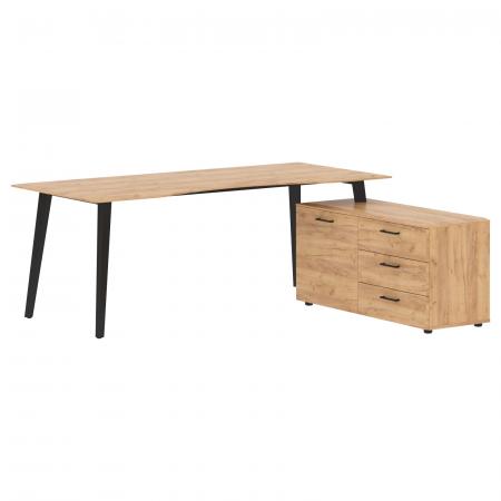 Стол руководителя с тумбой JCT 2018(R) 2000х1800х750