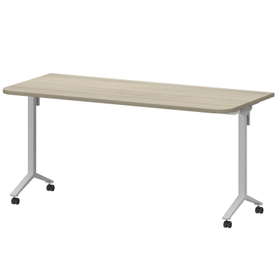 Стол мобильный складной радиусный МБ25-160.70Р Кронберг/Белый 1600x700x750 Моби