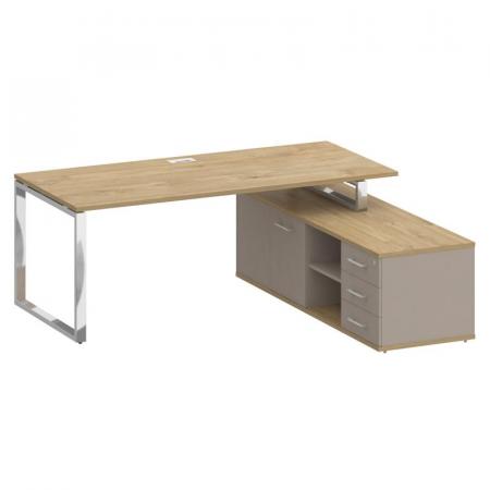 Стол руководителя с опорной греденцией, правый SK.SRG-200 (R) 2000*1800*753