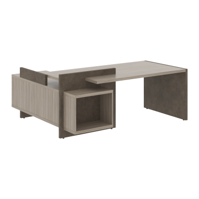 Стол СФ-531212 Дрифтвуд /Бетон чикаго темно-серый 2000х1798х840 WOOD&STONE