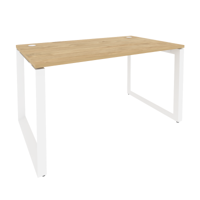 Onix Стол рабочий на О-образном м/к O.MO-SP-3.8 Тиквуд Светлый/Металл Белый 1380*800*750