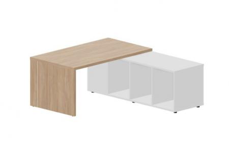 Стол на опорной сервисной тумбе (правый) 160(+0/15/30)0х1800х73.50мм NR160TSD