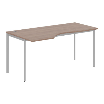 Стол эргономичный СА-1S(L) Ясень Шимо/Алюминий 1600х900х755. IMAGO-S