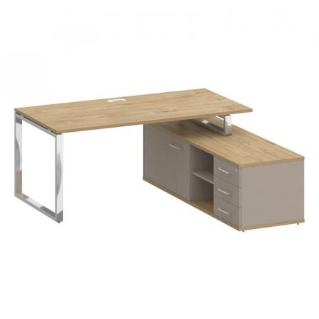 Стол руководителя с опорной греденцией, правый SK.SRG-180 (R) 1800*1800*753