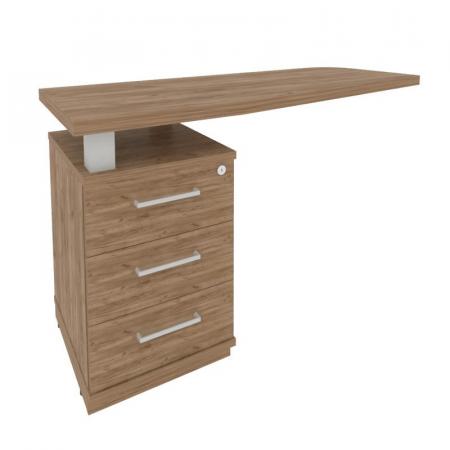 Тумба приставная с топом левая KTP-2 (L) 1300*500*765