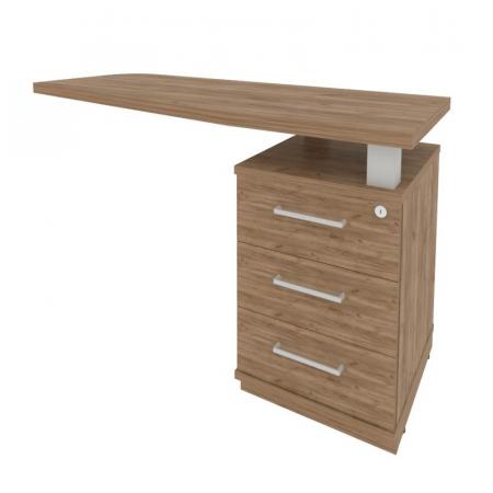 Тумба приставная с топом правая KTP-2 (R) 1300*500*765