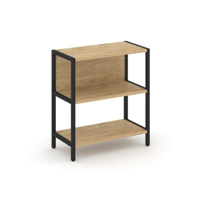 Shelf System Односекционный стеллаж двухярусный SN.STM-211 Тиквуд Светлый/Металл Черный 810*400*879