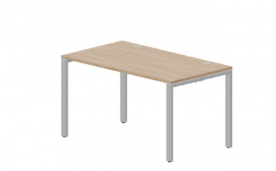 Стол 1380х780х750мм (2 громмета) STNG148OWAL светлый дуб алюминий