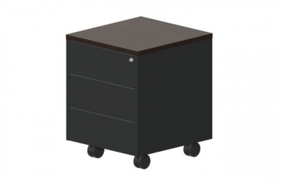 Тумба мобильная (3 ящика, без ручек) 500х530х63,7 0мм FAP3BOMAN дуб мокко антрацит
