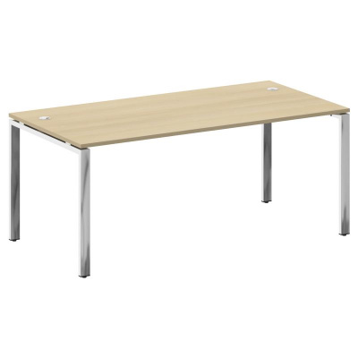 Metal System Direct Стол рабочий руковод. П-обр. м/к БП.СРР-5.9 Акация Лорка/Нержавеющая Сталь 1800*