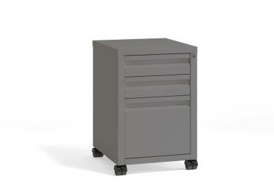Riva Metal Тумба мобильная металлическая (центральный замок) RM.TM-21 Металл Серый 440*494*658