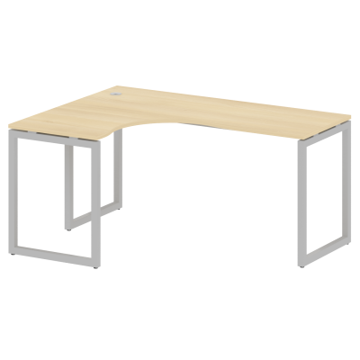 Metal System Quattro Стол криволинейный левый на О-образном м/к 40БО.СА-4 (L) Акация Лорка/Металл Се