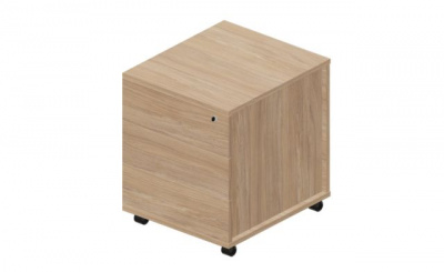 Тумба мобильная (3 ящика, стандартные колёсные опоры, без ручек) 460х530х570мм UMP3BOWOW светлый дуб светлый дуб
