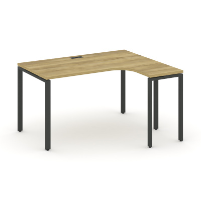 Concept Стол эргономичный CN.SA-001(R) Дуб Винченцо/Металл Антрацит 1380*1180*750