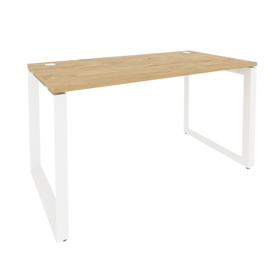 Onix Стол рабочий на О-образном м/к O.MO-SP-3.7 Тиквуд Светлый/Металл Белый 1380*720*750