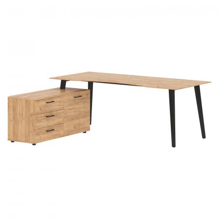 Стол руководителя с тумбой JCT 2018(L) 2000х1800х750