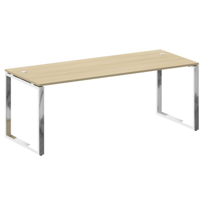 Metal System Direct Стол рабочий руковод. О-обр. м/к БО.СРР-6.8 Акация Лорка/Нержавеющая Сталь 2000*
