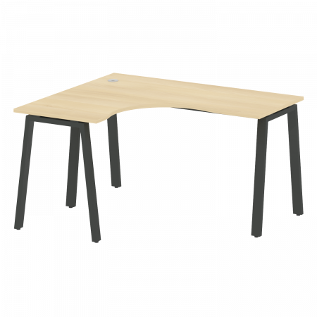 Metal System Стол криволинейный левый на А-образном м/к БА.СА-3 (L) 1400*12