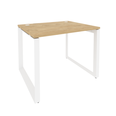Onix Стол рабочий на О-образном м/к O.MO-SP-1.8 Тиквуд Светлый/Металл Белый 980*800*750