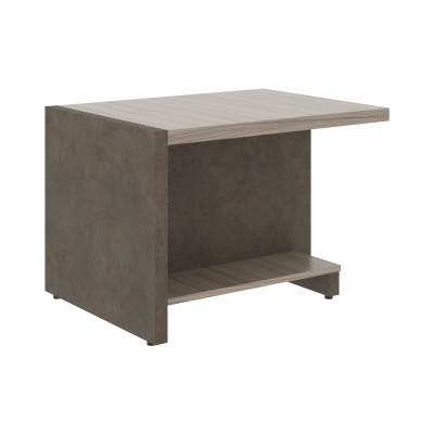 Стол журнальный СФ-531601 Дрифтвуд /Бетон чикаго темно-серый 600х800х550 WOOD&STONE