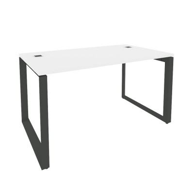 Onix Direct Стол рабочий руководителя на О-образном м/к O.MO-SRR-3.8 Белый Бриллиант/Металл Антрацит