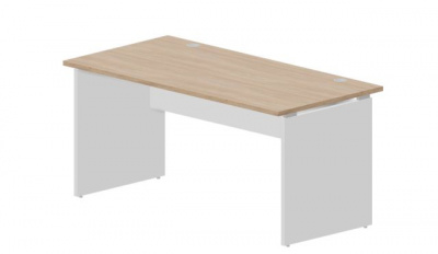 Стол 1580х780х750мм (2 громмета) DMNG168OWBL светлый дуб белый