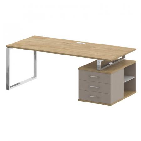 Стол руководителя с опорной тумбой, правый SK.SRT-200 (R) 2000*904*753