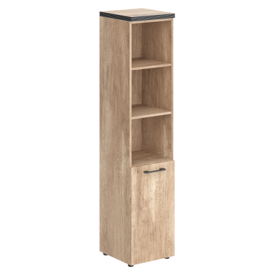 Шкаф колонка с глухой малой дверью и топом THC 42.5(L) Дуб Каньон 432х450х1968 TORR