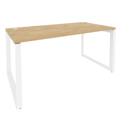 Onix Стол рабочий на О-образном м/к O.MO-SP-4.8 Тиквуд Светлый/Металл Белый 1580*800*750